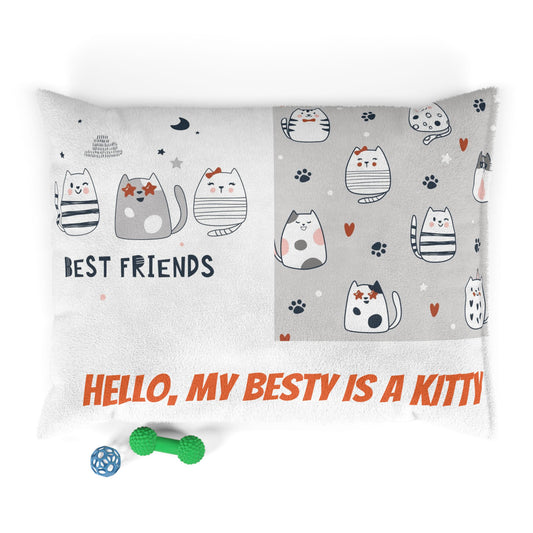 Cozy Cat Themed Pet Bed - Best Friends Design