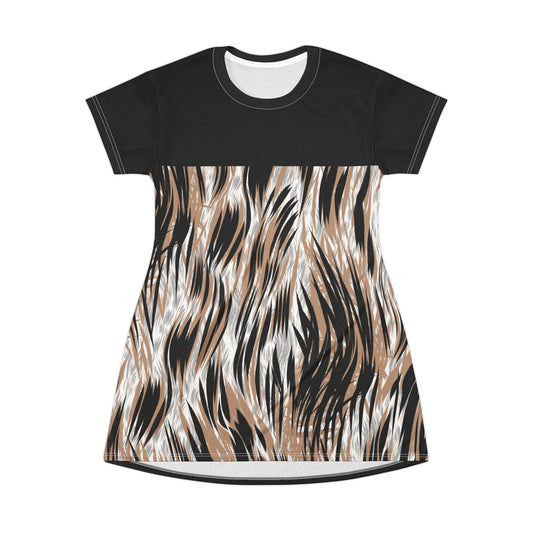 Chic Abstract T-Shirt Dress